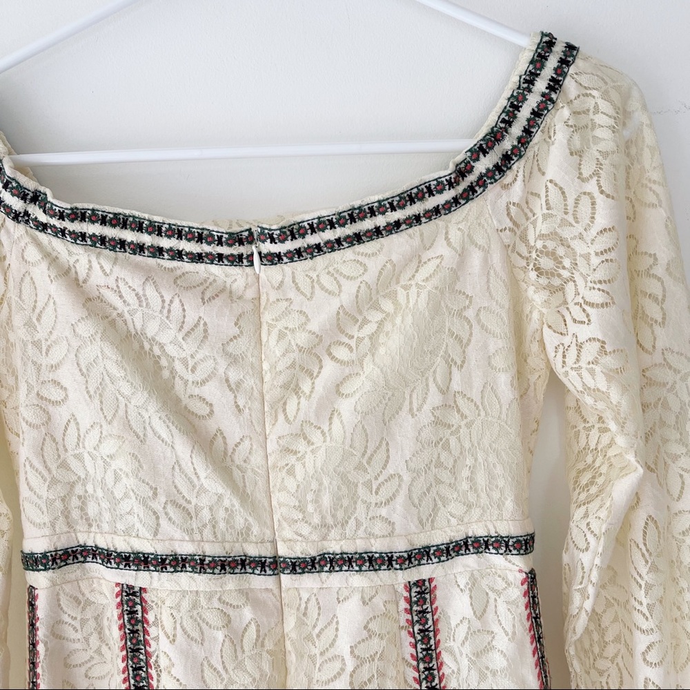 Champagne & Strawberry vintage ivory lace boho dress - Picture 8 of 8